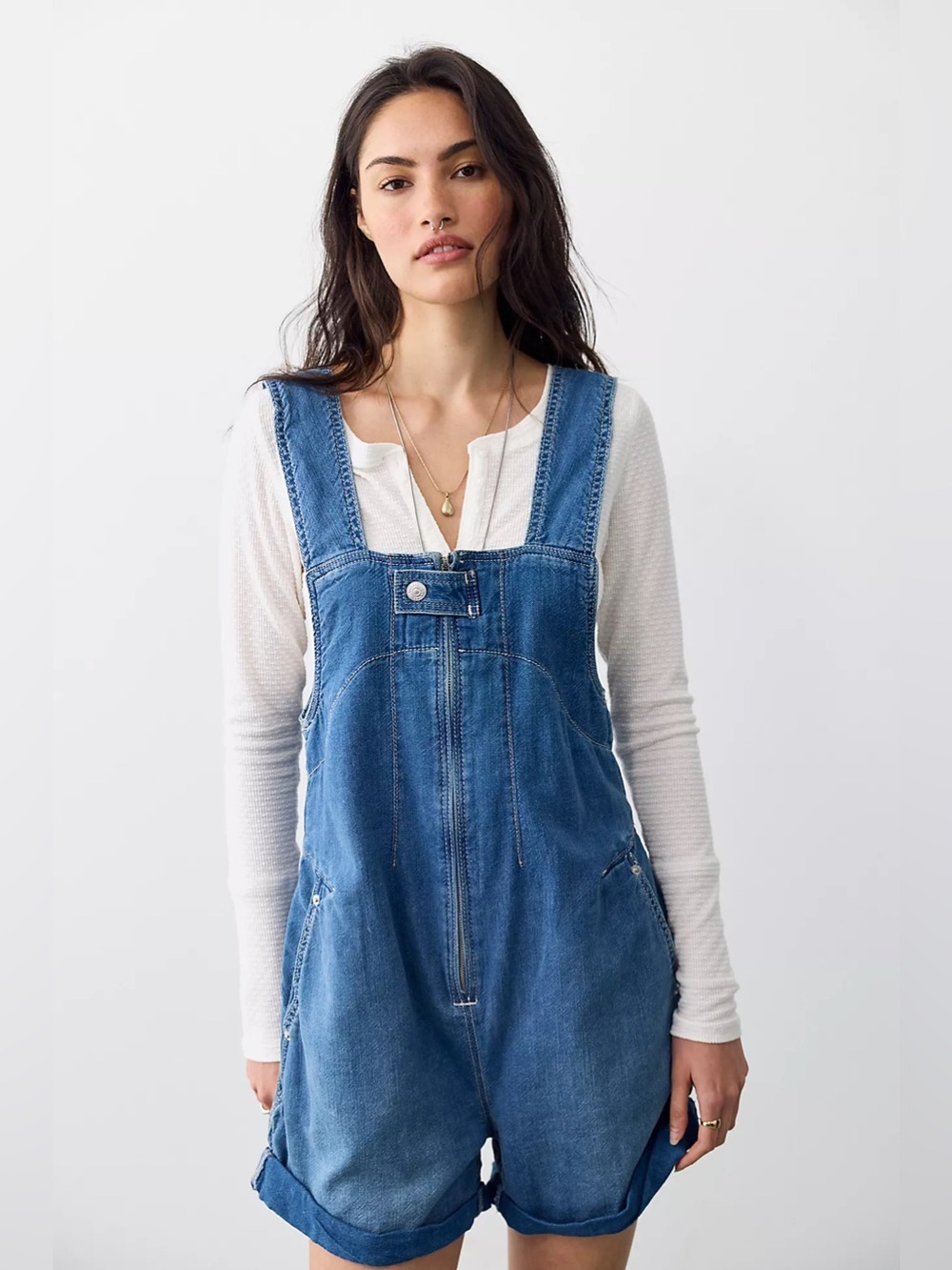 Free People We The Free Jude Shortalls in Mid Indigo L